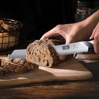 HOSHANHO Bread Knife 10 inch, Japanese High Carbon Stainless Steel Serrated Bread Knives, Professional Bread Cutting Knife for Homemade Bread