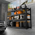Storage Shelves Heavy Duty 3 PCS, 48"L x 18"W x 60"H Garage Wire Shelving Unit Loads 2640LBS, 4-tier Adjustable Metal Industrial Utility Shelf Rack for Kitchen, Laundry, Pantry, Warehouse, Basement
