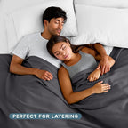 Bare Home Polar Fleece Blanket - Extra Long - Warm & Cozy - Premium Fleece - Throw for Bed, Sofa, Camping, Travel and Cold Nights - Lightweight Blanket (Twin/Twin XL, Forged Iron Grey)