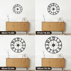Large Wall Clock for Living Room Decor - 16 Inch Silent Non-Ticking Wall Clocks Battery Operated, Metal Vintage Retro Decorative Modern Wall Clock for Bedroom, Kitchen, Office, Farmhouse Decor