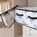 Stackable Clothes Storage Bins with Lids,Closet Organizers Fabric Box for Home and Office,Blanket Clothes Organizers,Under Bed Storage Containers 3 Pack.