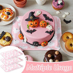 3Pcs Halloween Serving Trays Pink Ghost Platter Cute Ghost Reusable Serving Dishes for Birthday Baby Shower Party Sharing Snacks Fruit Dessert, 13 x 10 Inch