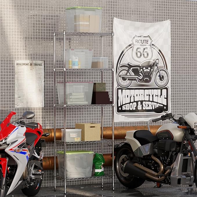 14" Deep x 30" Wide x 86" Height Wire Shelving Kit | 5-Tier | NSF Commercial Storage Rack Unit