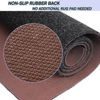 Custom Size Backed Non-Slip Area Rugs Runner, Easy Clean, Waterproof Runner Rugs for Hallway Entryway, Kitchen, Laundry, 4FT x 69FT, Black
