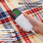 Heated Electric Blanket Queen Size, 84X90 Heating Blanket Queen with Dual Control&10 Heats Levels&Timer for Bed,Brown Plaid Sherpa Soft Blankets Warmer Gift for Grandma Women Adults, Washable,ETL