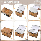Stackable Clothes Storage Bins with Lids,Closet Organizers Fabric Box for Home and Office,Blanket Clothes Organizers,Under Bed Storage Containers 3 Pack(Sun).
