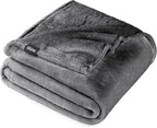 Bare Home Fleece Blanket - Twin/Twin Extra Long - Ultra-Soft Lightweight for Bed, Sofa, and Couch - Luxury Microplush - Cozy Warm Blanket (Twin/Twin XL, Grey)