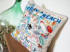 Catstudio Virginia Beach Embroidered Decorative Throw Pillow