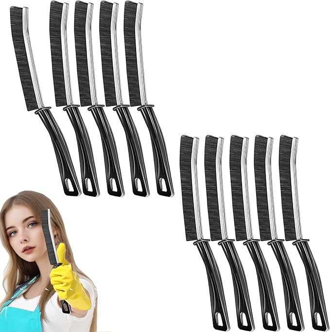 10Pcs Hard-bristled Crevice Cleaning Brush, Multifunctional Thin Gap Scrub Brush, Bathroom Cleaner Tools for Household Use, Kitchen, Window, Toilet, Grout, Faucets, Car