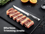 BRODARK Boning Knife - 7" Deboning Knife for Meat Cutting - High Carbon Stainless Steel, One Piece Design Fillet Knives - NSF Certified, Shark Series