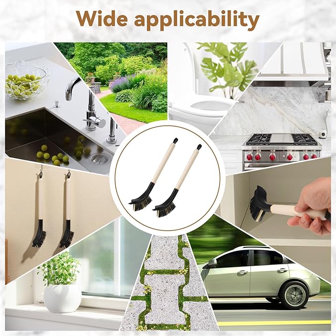 2 Pcs Cleaning Brush, Crevice Scrub Brushes for Bathroom, Kitchen, Toilet, Window Gap, Multifunctional Cleaning Tool for Thin Gap