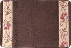 Zahari Home Larrisa Floral Bathroom Rug Luxury Bath Rug Washable Contemporary Decor Beautiful Shower Mat Unique Design Stylish Non Slip Shower Mat Flower Bath Rug Bath Shower Tub Decor