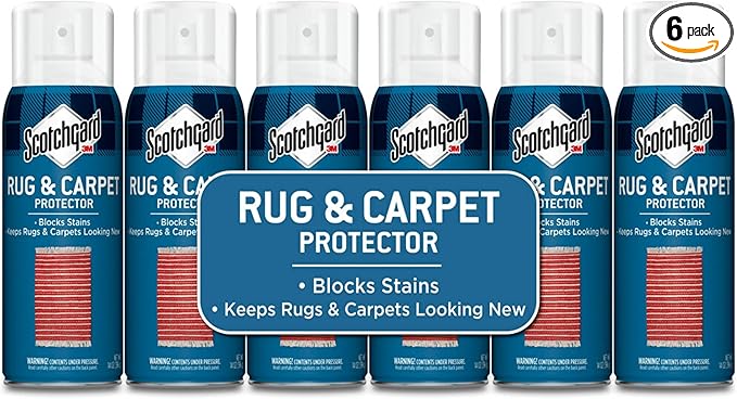 Scotchgard Rug & Carpet Protector, Carpet & Rug Protector Blocks Stains During Spring and Summer Gatherings, Fabric Protector Makes Cleanup of Stains from Muddy Footprints Easier, 14 oz(Pack of 6)