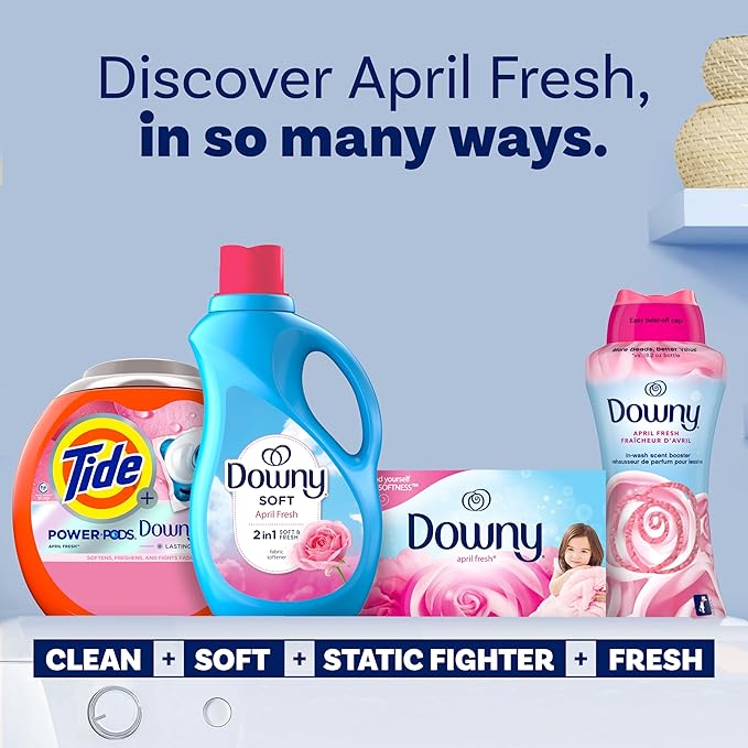 Downy Fabric Softener Liquid, April Fresh Scent, 111 fl oz, 150 Loads