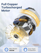 Ganiza Smoothie Blender, 900W Blenders for Shakes and Smoothies, 15-Piece Personal Blender and Grinder Combo for Kitchen, Smoothies Maker with 4 BPA-Free Portable Cup, Nutritious Recipe