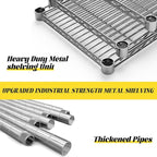 Storage Shelves, 4 PCS 36" L x 14" W x 72" H Heavy Duty Garage Wire Shelving Unit Loads 1750LBS, 5-Tier Adjustable Metal Industrial Utility Shelf Rack for Kitchen, Laundry Room, Basement