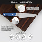 Misen 6.8" Chef Knife – High Carbon Japanese AUS-10 Stainless Steel – Hybrid German & Japanese Blade – Precision Kitchen Knife for Professionals & Home Cooks – Ultimate Cutting Performance - Blue