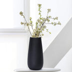 D'vine Dev 12 Inch Raven Grain Elegant Oval Ceramic Vase for Flowers, Home Décor Vase with Design Box, VS-LD-C-3