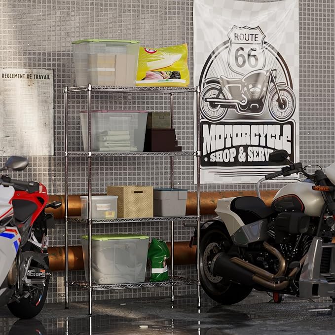 18" Deep x 36" Wide x 64" Height Wire Shelving Kit | 4-Tier | NSF Commercial Storage Rack Unit