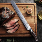 HOSHANHO Carving Knife 12 Inch, Japanese High Carbon Steel Slicing Knife with Ergonomic Pakkawood Handle, Razor Sharp Brisket Knives for Meat Cutting, BBQ, Turkey