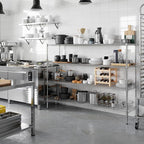 18" Deep x 72" Wide x 54" Height Wire Shelving Kit | 4-Tier | NSF Commercial Storage Rack Unit