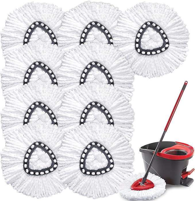 Tataanty Mop Head Replacement for O Cedar: Mop Replace Head Easy Wring Spin Mop for 1 Tank System - Heads Replacements Easy to Clean Replaceable Mop Head Machine Washable (9 Pack)