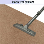 Custom Size Backed Non-Slip Area Rugs Runner, Easy Clean, Waterproof Runner Rugs for Hallway Entryway, Kitchen, Laundry, 4FT x 35FT, Beige