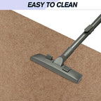 Custom Size Backed Non-Slip Area Rugs Runner, Easy Clean, Waterproof Runner Rugs for Hallway Entryway, Kitchen, Laundry, 4FT x 38FT, Beige