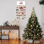 Christmas Card Holder Display Wall Hanging Collage Picture Frames Interchangeable Holiday Decor Clips Photo Holders Merry Christmas Sign Wooden Photo Holder for Gift Card Holder Xmas Party Decor