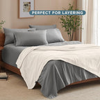 Bare Home Fleece Blanket - Throw Extra Long - Ultra-Soft Lightweight for Bed, Sofa, and Couch - Luxury Microplush - Cozy Warm Blanket (Throw XL, Vanilla)