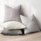MIULEE Pack of 4 Decorative Textured Boucle Throw Pillow Covers 20x20 Inch Neutral Grey Accent Solid Pillow Cases Couch Cushion Covers for Modern Farmhouse Boho Chair Sofa Bed Livingroom Home Decor