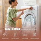 8' x 10' Washable Area Rug - Low Pile Soft Vintage Indoor Rug for Living, Dining or Bedroom - Lightweight Carpet with Non-Slip Backing - Foldable for Easy Placement, Blue