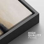 SIGNFORD Framed Canvas Print Wall Art Set Abstract Mountain Landscape Neutral Beige and Black Illustration Modern Art Decorative Nordic Nature for Living Room, Bedroom, Office - 24"x36"x2 Black