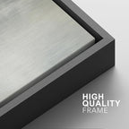 SIGNFORD Framed Canvas Print Wall Art Set Soft Gray and Blue Abstract Neutral Illustration Modern Art Decorative Nordic Nature for Living Room, Bedroom, Office - 24"x36"x2 Black