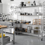 18" Deep x 60" Wide x 74" Height Wire Shelving Kit | 4-Tier | NSF Commercial Storage Rack Unit