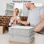 StorageWorks China Storage Container, Stackable Mug Storage Box with Dividers, Stemware Storage Cases, Hard Shell China Cup Organizer, Holds 12 Tea Cups and Coffee Mug, 2 Pack, Light Gray
