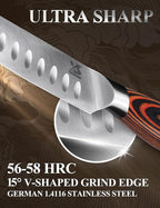 MSY BIGSUNNY Steak Knife Set, 4-Piece, German Steel 5-Inch Blade, High-end Ergonomic Handle Steakhouse Knife Set (Steak Knife Set 5")