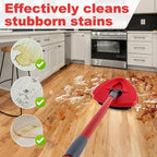 Scrubber Mop Head for Ocedar, Upgrade Scrub Brush for Ocedar, Spin Mop Scrub Brush Head for Ocedar EasyWring 1-Tank, More Bristles Scrub Brush Attachment for Bathroom, Deck, Kitchen Floor Cleaning