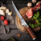 HOSHANHO Fillet Knife 7 Inch, Japanese High-carbon Steel Boning Knife for Meat Chicken Cutting, Razor Sharp Fish Fillet Knives with Ergonomic Red Sandalawooden Handle