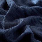 100% Cotton Muslin Throw Blanket for Bed, Couch, Small, Decorative, Soft, Pre-Washed, Breathable and Lightweight Gauze Blanket with Tassels, Suitable for All Seasons, Navy, 50"x60"
