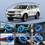 Expandable Car Exterior Duster for Cleaning, Microfiber Interior Scratch-Free Dust Cleaning Brush, Washable RV Cleaning Tool, Essential Car Wash Brush for Car Cleaning Kits. Blue 31 in.