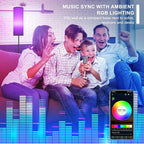 FRIDEKO HOME 2 Pack Floor Lamps for Living Room, Dimmable Colors Temperature & Brightness, Modern Floor Lamp with Remote, Tall Standing Lamps for Living Room Bedroom Office, White Shade 9W Smart Bulb