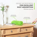 Extendable Microfiber Feather Duster, Feather Dusters for Cleaning, Ceiling Fan Dust and Cobweb Cleaner - Electrostatic Bendable Head - up to 100 Inch