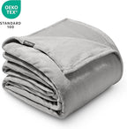 Bare Home Fleece Blanket - Giant Size - Ultra-Soft Lightweight for Bed, Sofa, and Couch - Luxury Microplush - Cozy Warm Blanket (Giant, Light Grey)