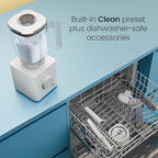 Chefman Obliterator 48 oz Countertop Blender for Smoothies, 1380W Motor to Crush Ice, Nuts, and Frozen Fruit with Stainless Steel Blade, Auto Blend Function, Includes 20 oz Travel Jar