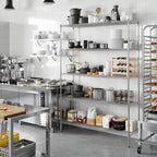 18" Deep x 60" Wide x 86" Height Wire Shelving Kit | 5-Tier | NSF Commercial Storage Rack Unit