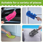 Zubebe 6 Pcs Duster Refill Reusable Fleece Duster Refills Feather Flat Dusters Multi Surface Washable Cleaning Pads Tools for Home, Blinds, Car, Pet, Furniture, Fans (Bright Color)