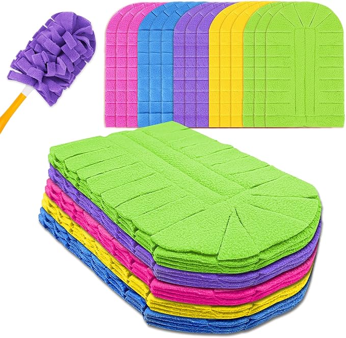 KEEPOW 20 Pack Reusable Duster Refill Compatible with Swiffer Duster Refill, Microfiber Dusters for Cleaning, 360° Heavy Duty Duster Refills, Fleece Refills(Handle is Not Included)