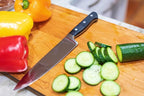 DURA LIVING 8 Inch Professional Chef Knife – High Carbon Stainless Steel, Razor-Sharp, Versatile Cooking & Cutting Kitchen Knife, Ergonomic Handle, Sleek Black Design