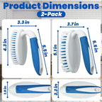 PHYEX Scrub Brush, 2 Size Household Cleaning Brushes with Stiff Bristles, Scrubbing Brush for Carpet, Shower, Bathtub, Kitchen, Pool Tile, Bathroom Scrubber